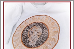 Lion &amp; Sun Embroidery Design Watercolor PhotoStitch 8x8 Hoop Product Image 3