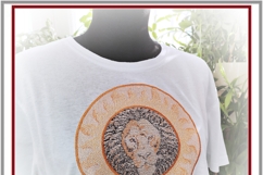 Lion &amp; Sun Embroidery Design Watercolor PhotoStitch 8x8 Hoop Product Image 6