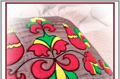 In The Hoop Folk Quilted Design with Floral Appliqué Product Image 2