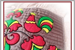 In The Hoop Folk Quilted Design with Floral Appliqué Product Image 3