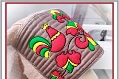 In The Hoop Folk Quilted Design with Floral Appliqué Product Image 5