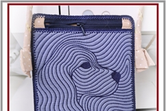 ITH Embroidery Design Bag quilting Dog Lightning fastener Product Image 3