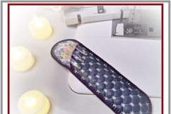 ITH Quilted Pen Case Snowy Christmas Embroidery Design Product Image 5