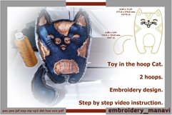 Toy in the hoop Cat. 2 hoops. Machine embroidery design. Product Image 1
