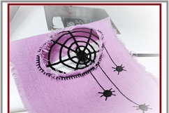 Creepy Chic FSL Spider Web Patch Machine Embroidery Design Product Image 3