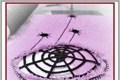 Creepy Chic FSL Spider Web Patch Machine Embroidery Design Product Image 4