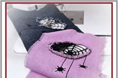 Creepy Chic FSL Spider Web Patch Machine Embroidery Design Product Image 5