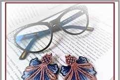 In the hoop Machine embroidery design Floral earrings Product Image 2