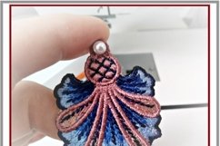 In the hoop Machine embroidery design Floral earrings Product Image 4