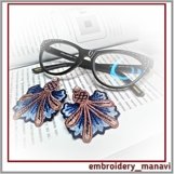 In the hoop Machine embroidery design Floral earrings Product Image 6