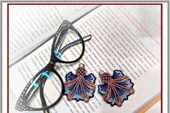 In the hoop Machine embroidery design Floral earrings Product Image 7