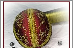 In the hoop Holiday decor ball 1 machine embroidery design. Product Image 7