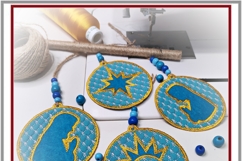 Modern Nativity ITH Christmas Panel with Snow Pendants 4x4 Product Image 6