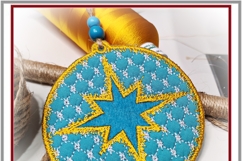 Modern Nativity ITH Christmas Panel with Snow Pendants 4x4 Product Image 3