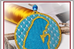 Modern Nativity ITH Christmas Panel with Snow Pendants 4x4 Product Image 5