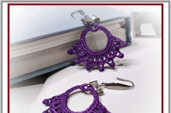 ITH lace earrings FSL embroidery whimsical gift project Product Image 2