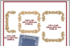 Elegant Frame and Border Machine Embroidery Design Set DIY Product Image 2
