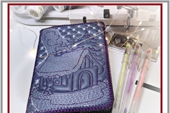 Winter’s Tale ITH Set Quilted Book Cover &amp; Pen Case Holiday Product Image 2