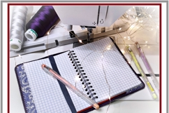 Winter’s Tale ITH Set Quilted Book Cover &amp; Pen Case Holiday Product Image 6