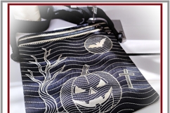 In The Hoop Embroidery Design Bag quilt Halloween on zipped Product Image 2