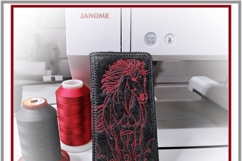 Horse symbol ITH smartphone cover embroidery design Product Image 6