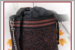 ITH Foldable Bag Autumn Leaves Quilting &amp; Photostitch Design Product Image 4