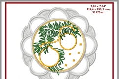 Christmas Napkin FSL Applique In-the-Hoop Embroidery Design Product Image 4