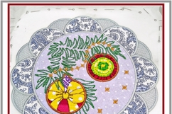 Christmas Napkin FSL Applique In-the-Hoop Embroidery Design Product Image 7