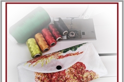 Watercolor Autumn Pocket Embroidery Design Foldable Tote Bag Product Image 4