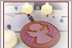 Angel Christmas Pendant In the Hoop 4x4 Machine Embroidery Product Image 3