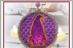 Christmas Gnome Ornament In the Hoop Embroidery Design 4x4 Product Image 4