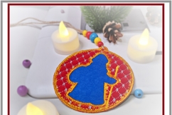 Grandfather Frost ITH Ornament Christmas Embroidery Design Product Image 2