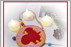 Santa Claus ITH Ornament Christmas Embroidery Design for 4x4 Product Image 3