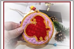 Santa Claus ITH Ornament Christmas Embroidery Design for 4x4 Product Image 4