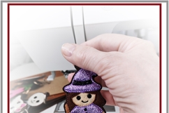 Whimsy Witch Halloween In the Hoop Embroidery Charm ITH Product Image 3