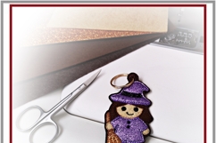 Whimsy Witch Halloween In the Hoop Embroidery Charm ITH Product Image 5
