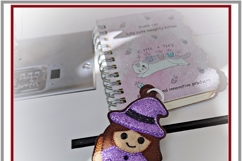 Whimsy Witch Halloween In the Hoop Embroidery Charm ITH Product Image 6