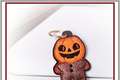 Pumpkin Grin Halloween ITH Felt Charm In the Hoop Embroidery Product Image 2