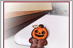 Pumpkin Grin Halloween ITH Felt Charm In the Hoop Embroidery Product Image 3