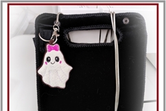 Smiley Ghost Halloween In The Hoop Embroidery Design Charm Product Image 3