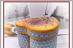 ITH heart box photostitch dahlia lid quilted embroidery Product Image 4
