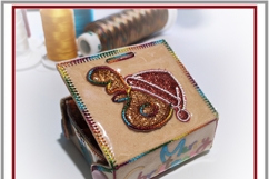 ITH Gift Box Santa Reindeer Applique Merry Christmas Embroid Product Image 2