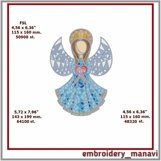 In the hoop Angel of Love embroidery design 2 types. Product Image 3