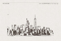 New York City Skyline Sketches Product Image 6