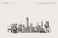 New York City Skyline Sketches Product Image 7