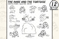 HARE and TORTOISE clipart for kids, La Fontaine&#039;s Fable Product Image 1