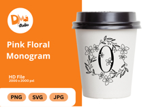 Pink Floral Monogram Product Image 1