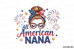 All American Nana Svg Design | 4th of july svg | Shirt Svg Product Image 2