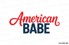 American Babe Svg Design | 4th of july svg | Shirt Svg Product Image 2