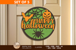 Halloween Door Hangers Laser Cut Templates Bundle Product Image 3